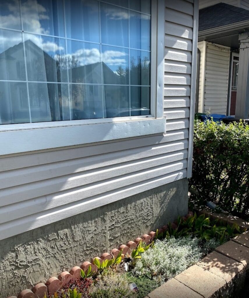 Calgary home with new vinyl siding