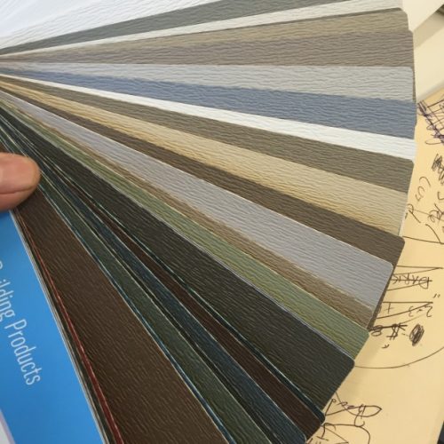 A range of vinyl siding choices and finishes